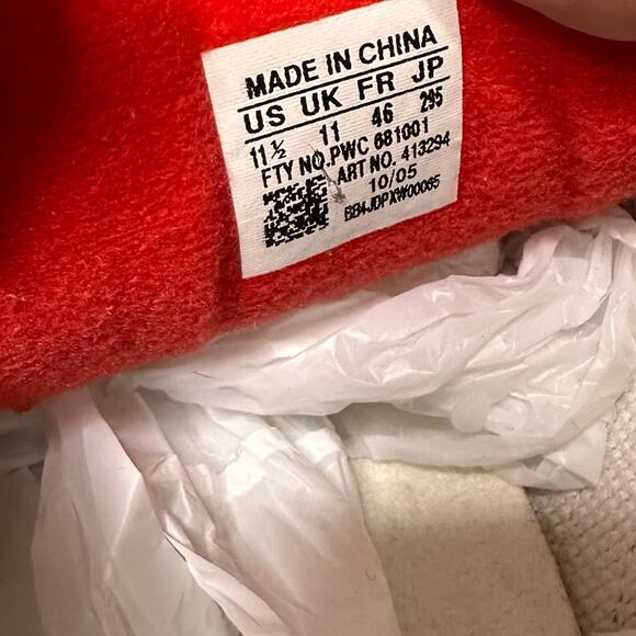 Adidas Mens Originals Shell Toe Red White Vintage 90s Y2K Sneakers Shoes Sz 11.5 - Picture 7 of 8